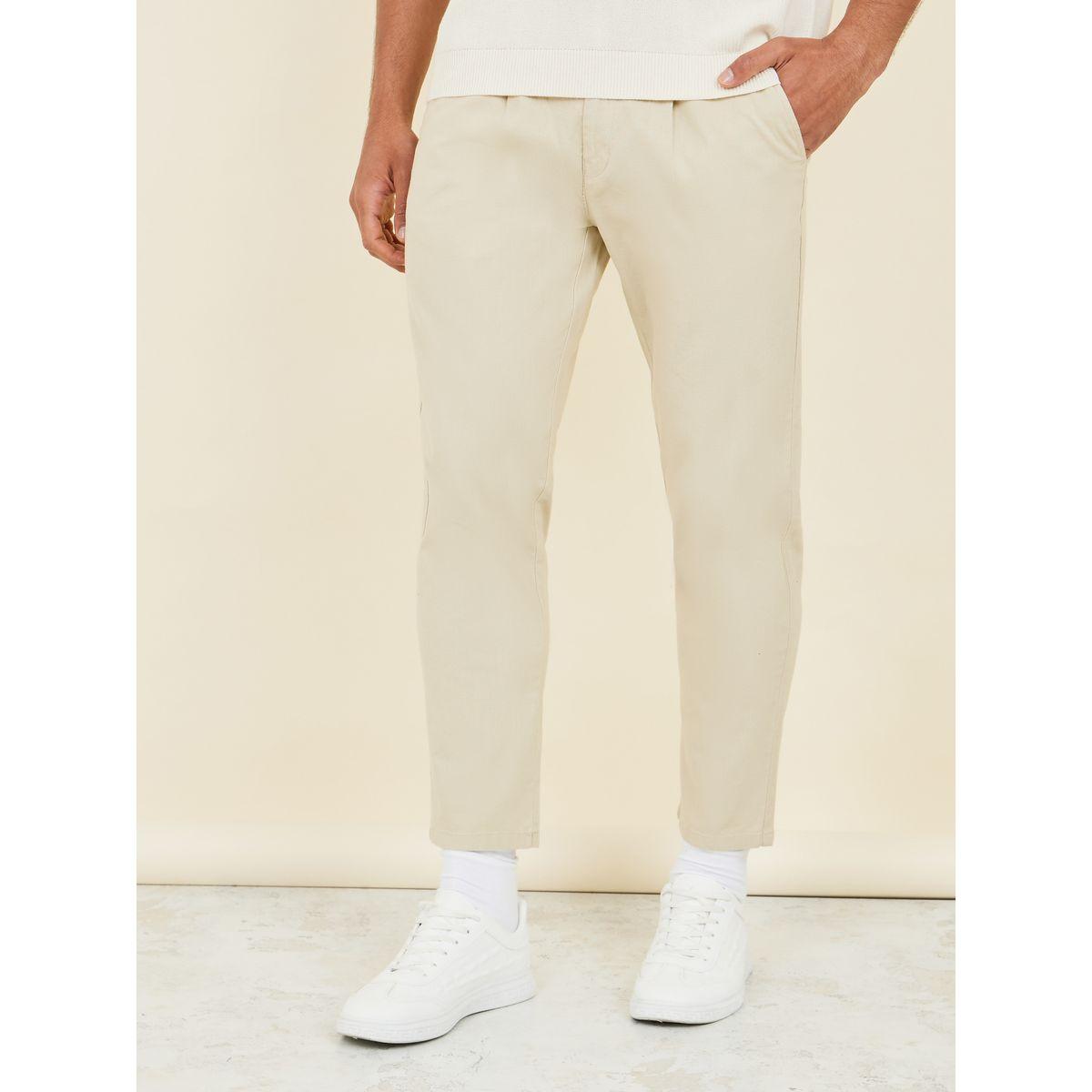 Styli Cotton Slub Pleat Stretch Slim Fit Chino Pants-men-clothing-bottoms-trousersandchinos-trousers-image-1