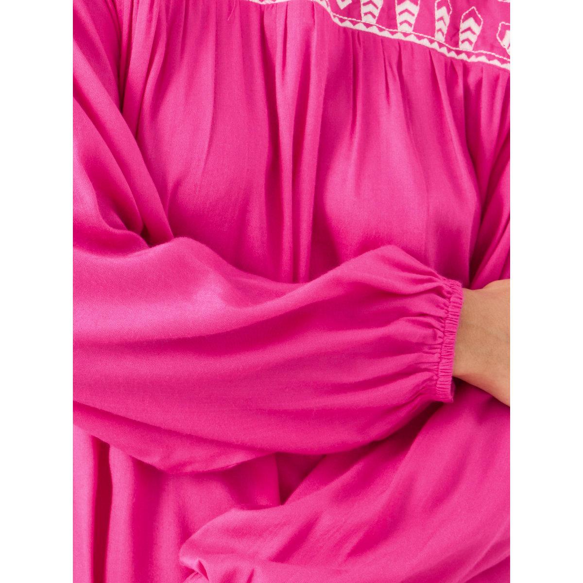 Styli Pink Embroidered Relaxed Fit Blouse-women-clothing-shirtsandblouses-blouses-image-4