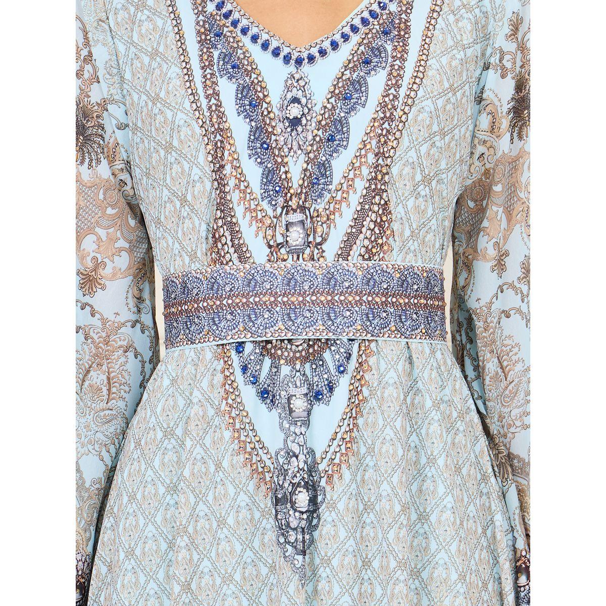 جلابية مزينة بحجر الراين مع حزام خصر ماكسيم كرييشن × ستايلي-women-arabicclothing-jalabiyas-image-3