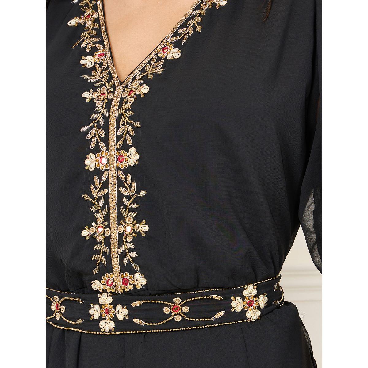 جلابية مزينة بالخرز مع حزام خصر ماكسيم كرييشن × ستايلي-women-arabicclothing-jalabiyas-image-3