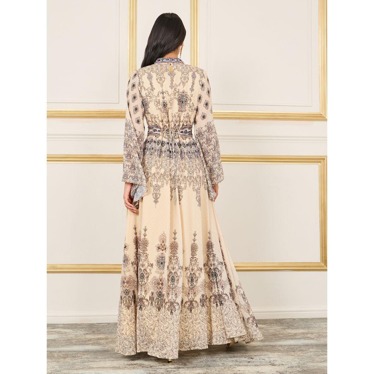 Maxim Creation Gem Stone Detail Digital Print Jalabiya-women-arabicclothing-jalabiyas-image-5