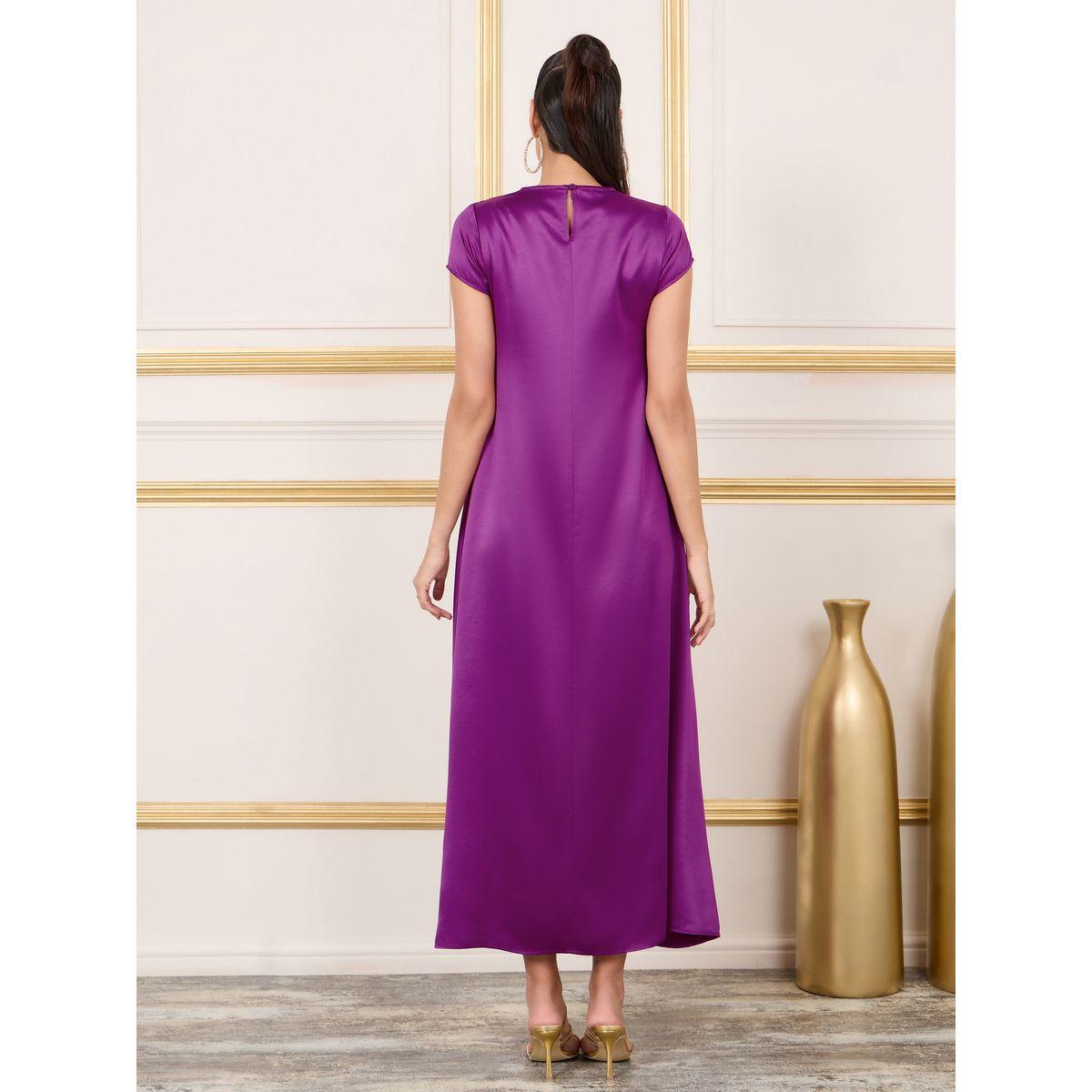 قفطان بطبعة فويل وتفاصيل دانتيل ماكسيم كرييشن × ستايلي-women-arabicclothing-kaftan-image-7