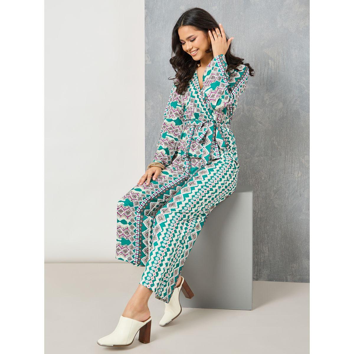 Styli  All Over Print Jumpsuit with Self Tie Up-women-clothing-jumpsuits-image-1