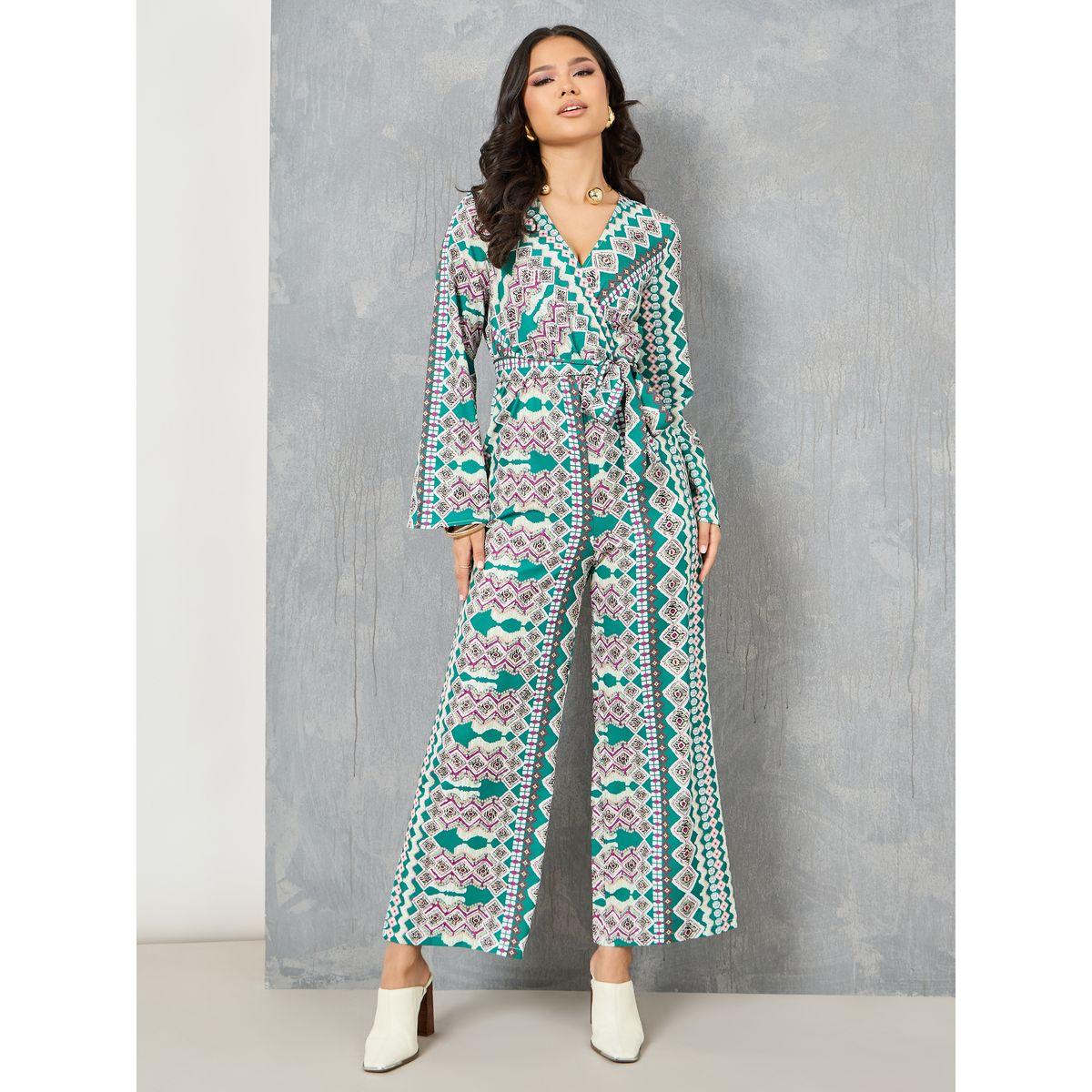 Styli  All Over Print Jumpsuit with Self Tie Up-women-clothing-jumpsuits-image-2