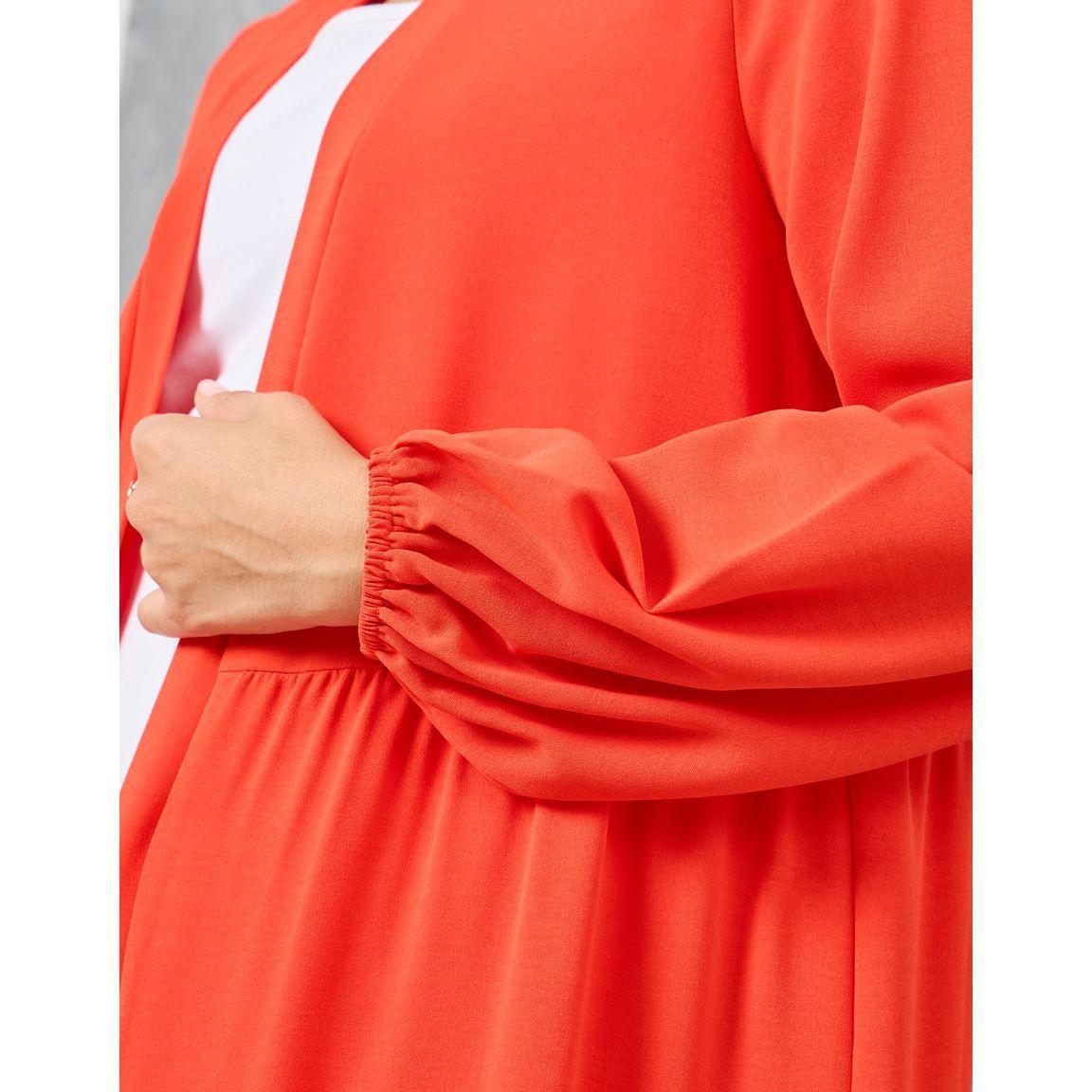 Styli Solid Tiered Detail Maxi Kimono-women-clothing-shirtsandblouses-shirts-image-4