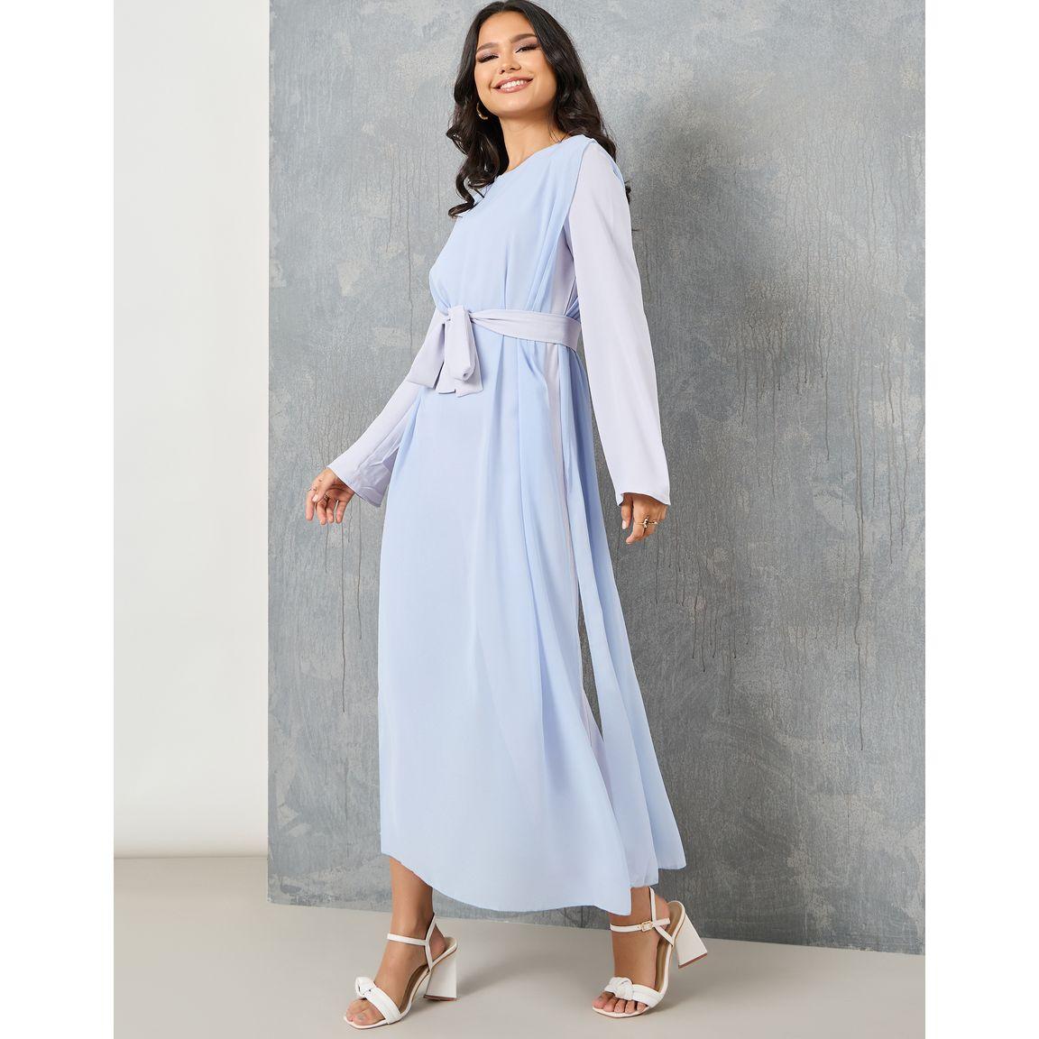 Styli Colorblock Overlay Belted Jumpsuit-women-clothing-jumpsuits-image-5
