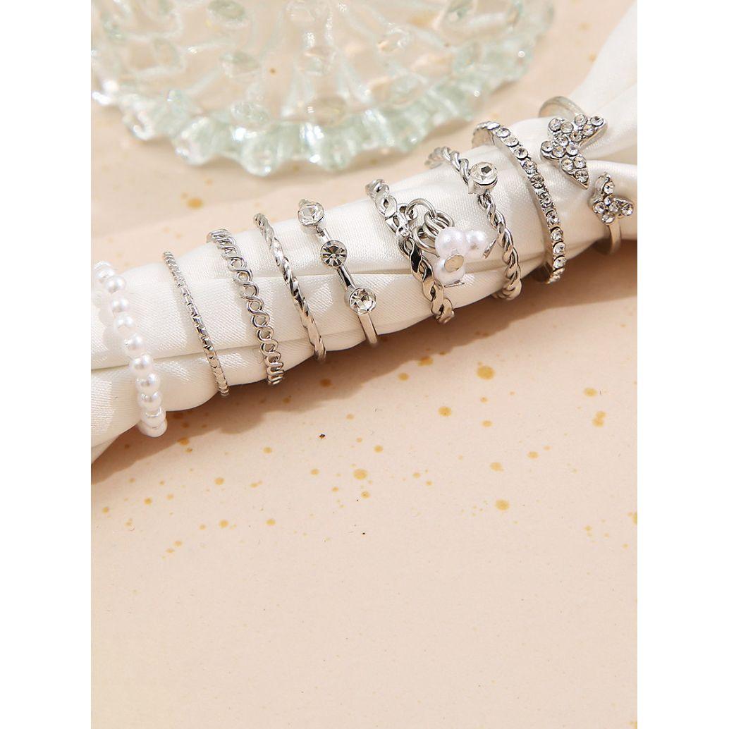 Styli Set of 9 - Embellished Rings-women-watchesandjewellery-jewellery-rings-image-1