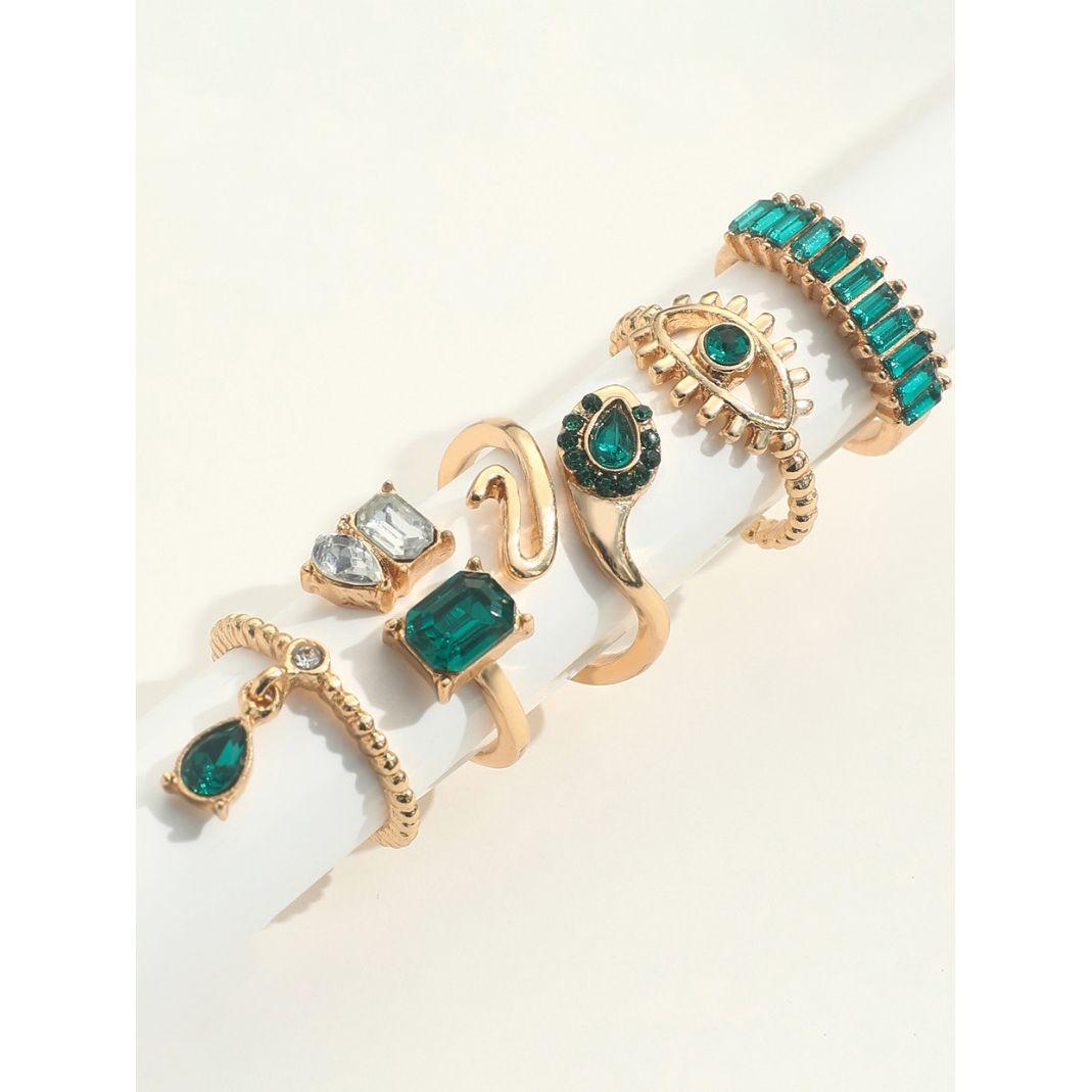 Styli Set of 5 - Gemstone Rings-women-watchesandjewellery-jewellery-rings-image-1