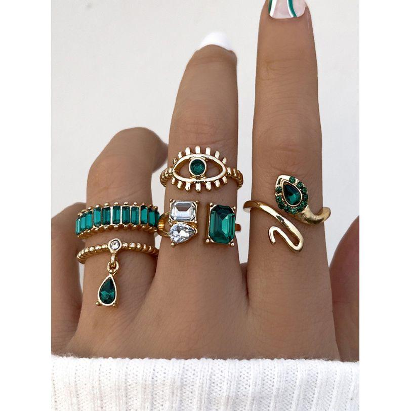 Styli Set of 5 - Gemstone Rings-women-watchesandjewellery-jewellery-rings-image-2