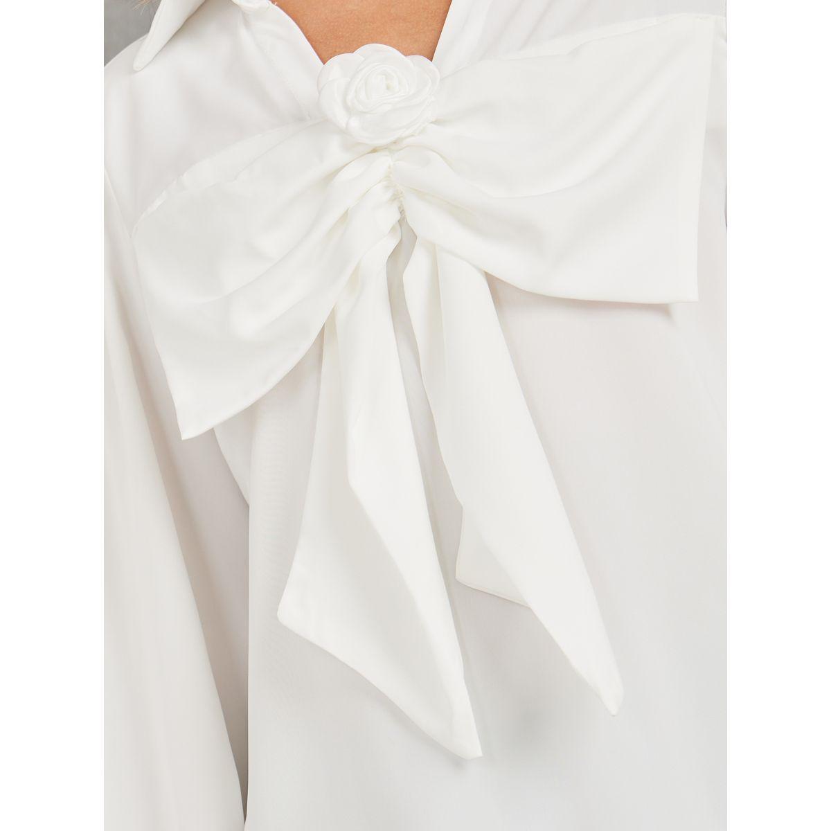بلوزة مزينة بفيونكة واكمام طويلة-women-clothing-shirtsandblouses-blouses-image-3