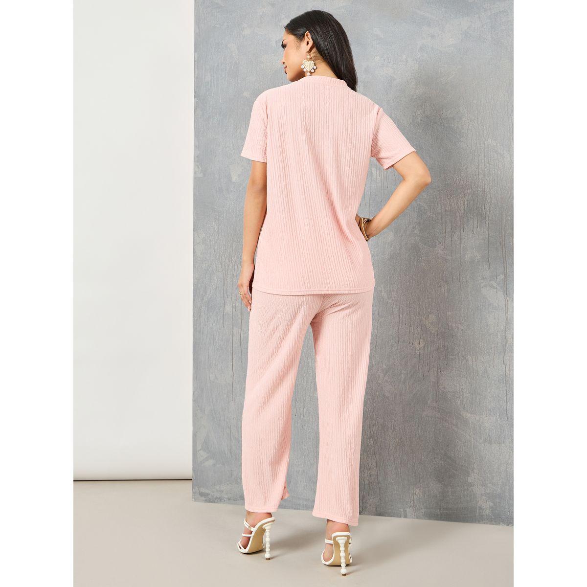 طقم منسق من ( تيشيرت + بنطال )-women-clothing-coordsets-image-4