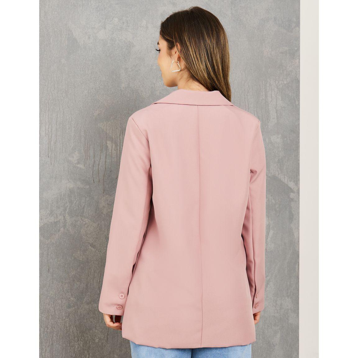 Styli Solid Long Line Blazer with Pockets-women-clothing-coatsandjackets-blazers-image-5