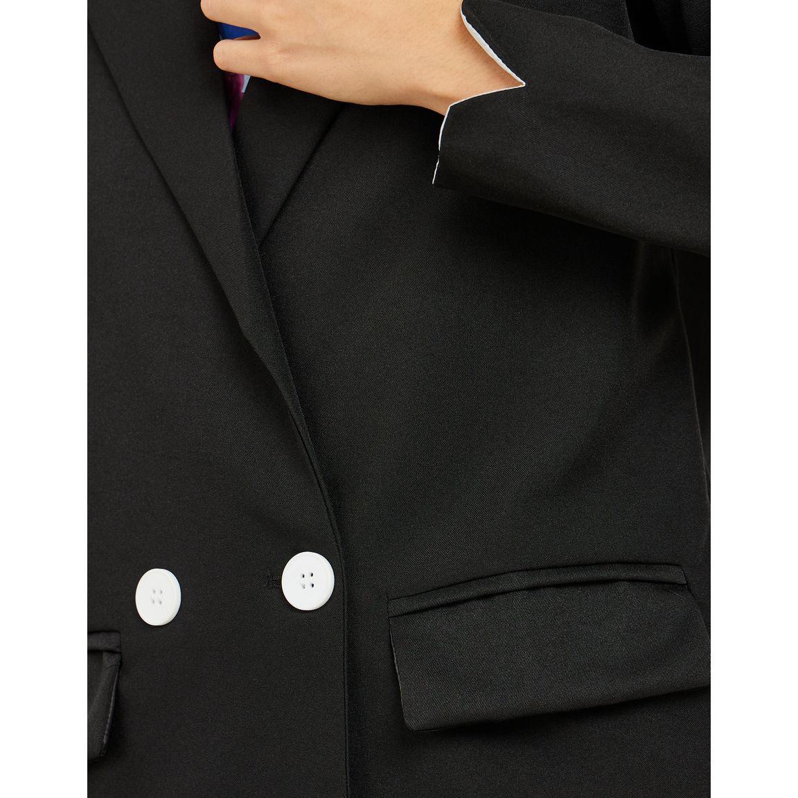 Styli Sleeve Cuff Contrast Pocket Detail Blazer-women-clothing-coatsandjackets-blazers-image-4