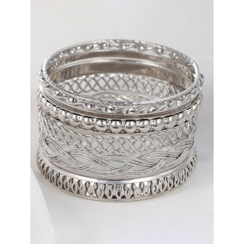 Styli Set of 7 - Textured Bangle Bracelets-women-watchesandjewellery-jewellery-banglesandbracelets-image-1