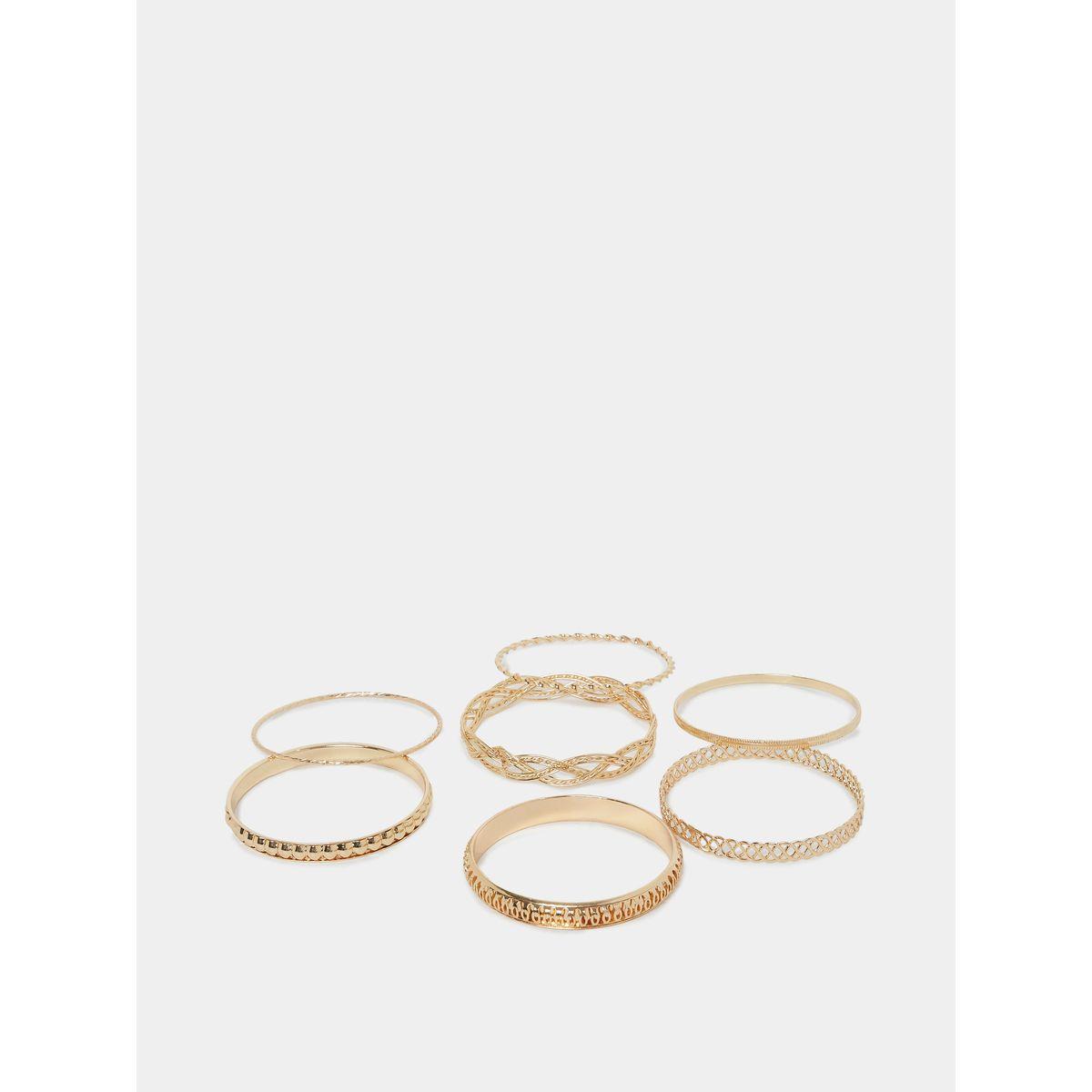 Styli Set of 7 - Textured Bracelets-women-watchesandjewellery-jewellery-banglesandbracelets-image-2