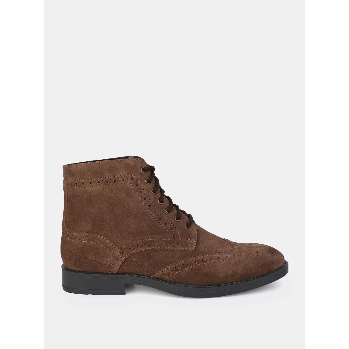 Styli Limited Genuine Leather Stitch Cut Out Detail Brogue Boots-men-shoes-boots-image-6