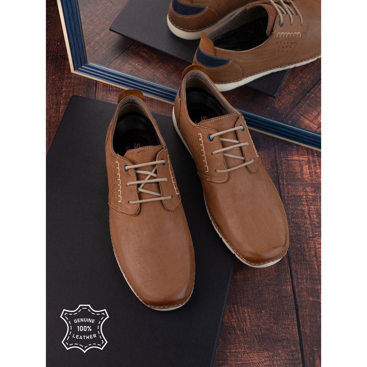 حذاء من الجلد الطبيعي مع درزات ورباط-men-shoes-formalshoes-image-1