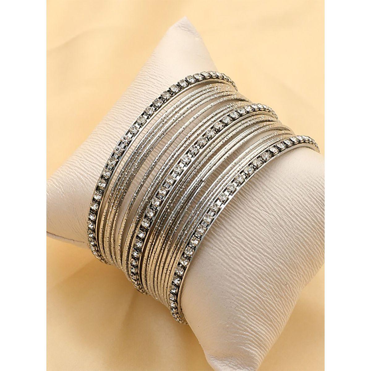 Styli Set of 20 - Textured Bangles-women-watchesandjewellery-jewellery-banglesandbracelets-image-2