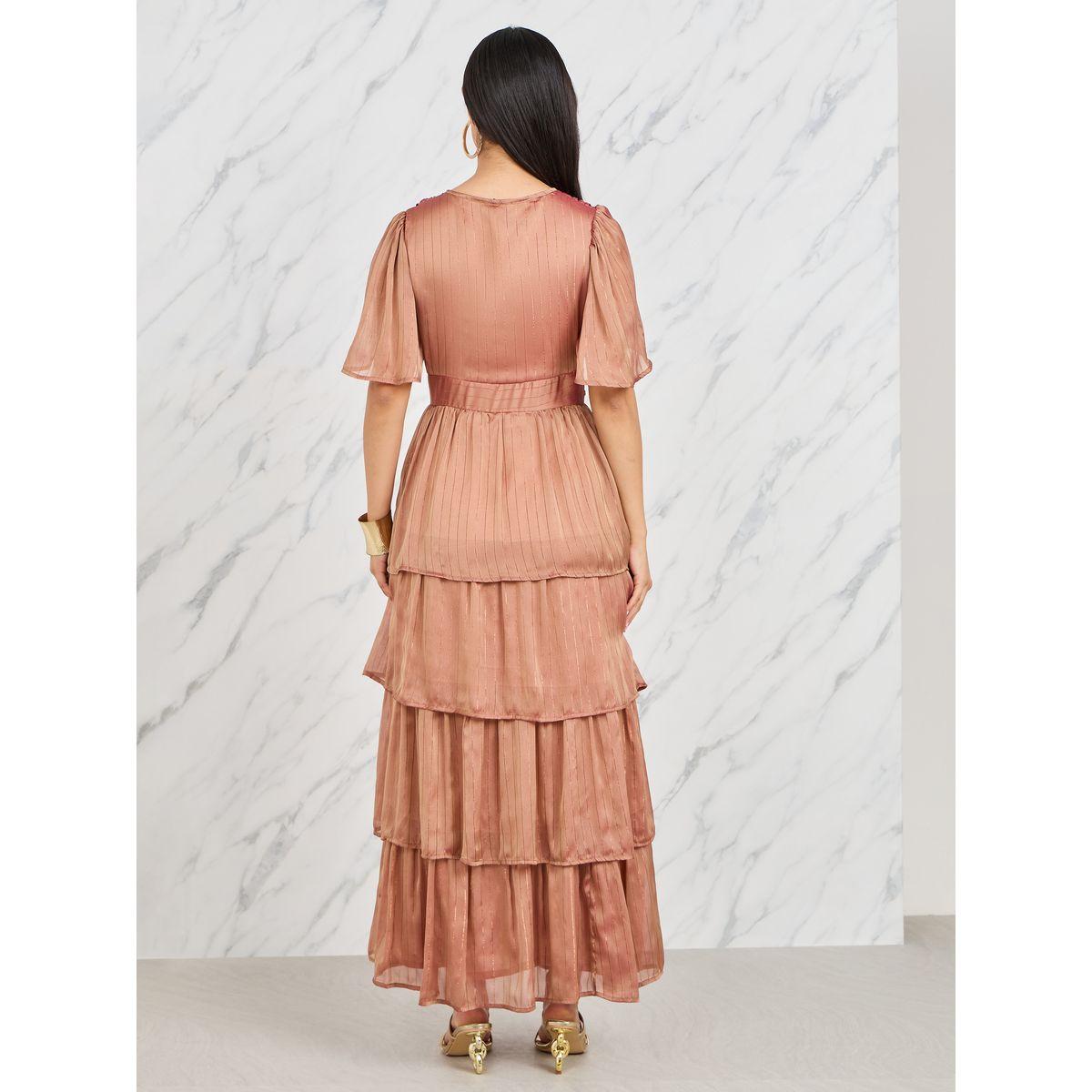 Styli Lurex Striped Chiffon Layered Tiered Maxi Dress-women-clothing-dresses-image-4