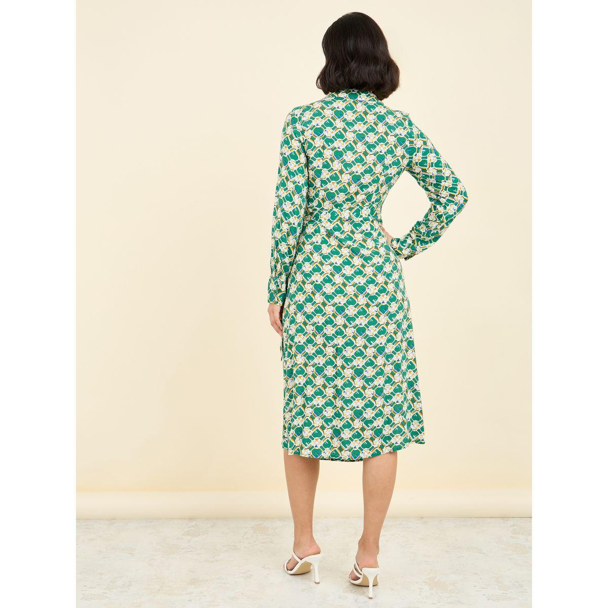 فستان ميدي بنمط لف مع اربطة-women-clothing-dresses-image-4