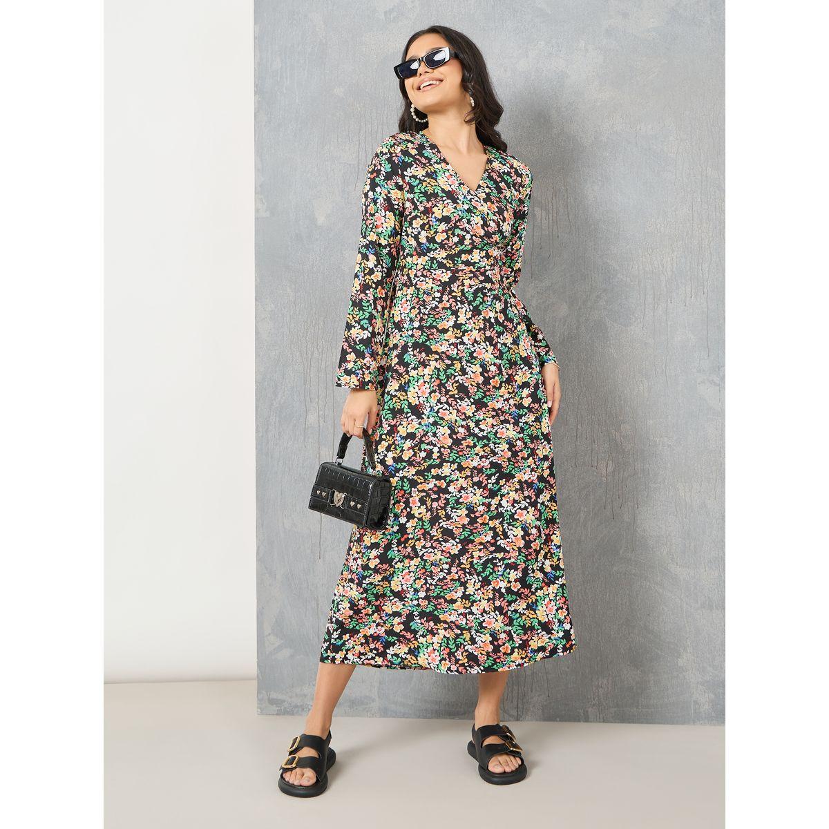 Styli Open Tie Up Back All Over Floral Print Midi Dress-women-clothing-dresses-image-1