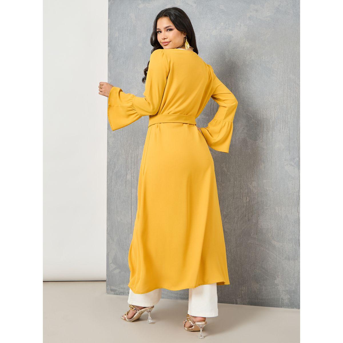 Styli Floral Embroidered Tie Up Midi Kimono-women-clothing-shirtsandblouses-shirts-image-4