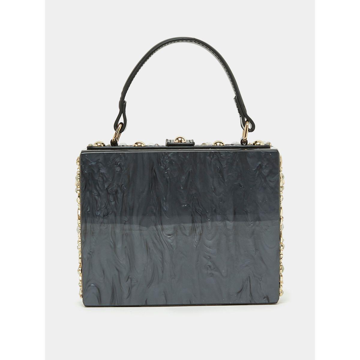 Styli Metal Applique Detail Handbag with Detachable Strap-women-bagsandwallets-handbags-image-3