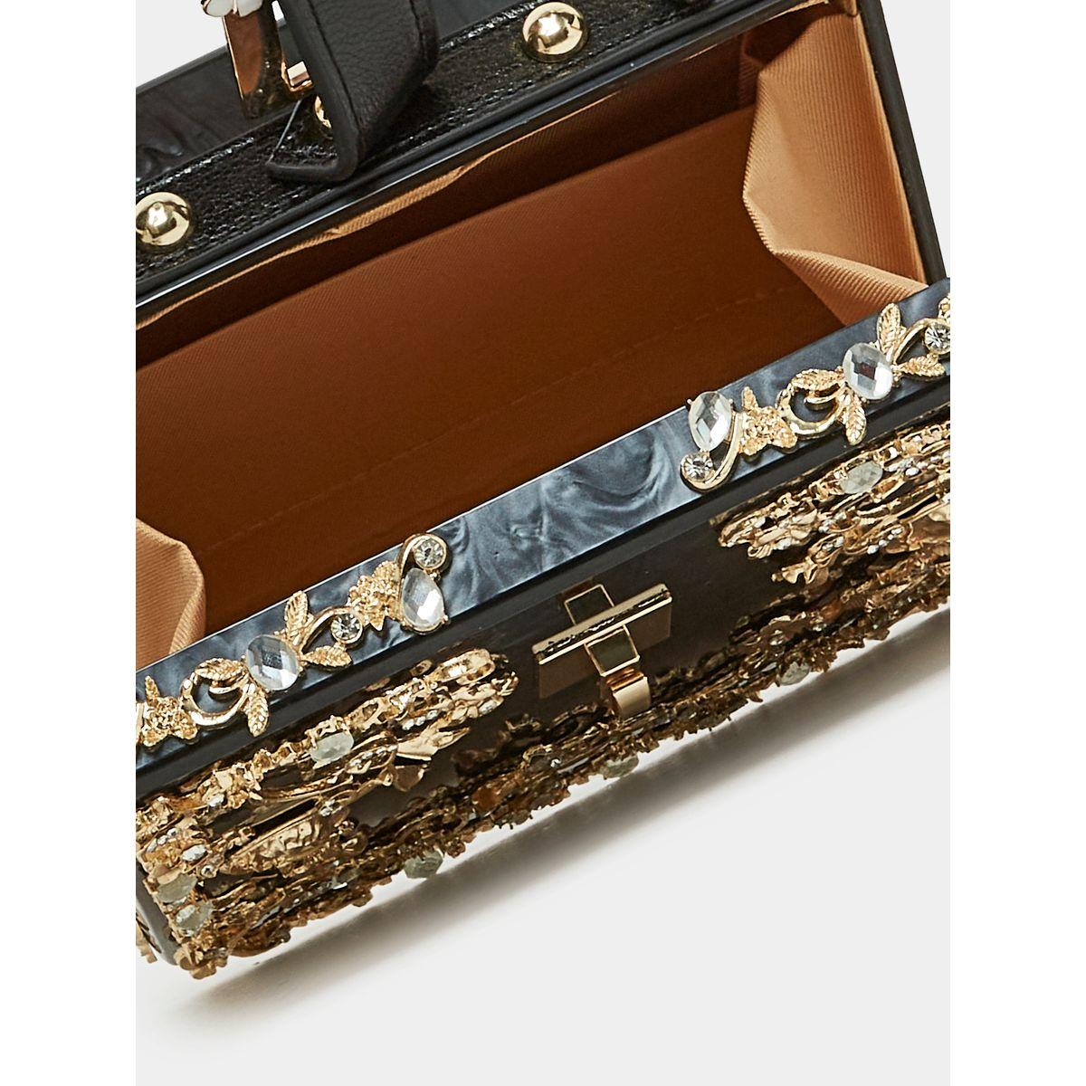 Styli Metal Applique Detail Handbag with Detachable Strap-women-bagsandwallets-handbags-image-4