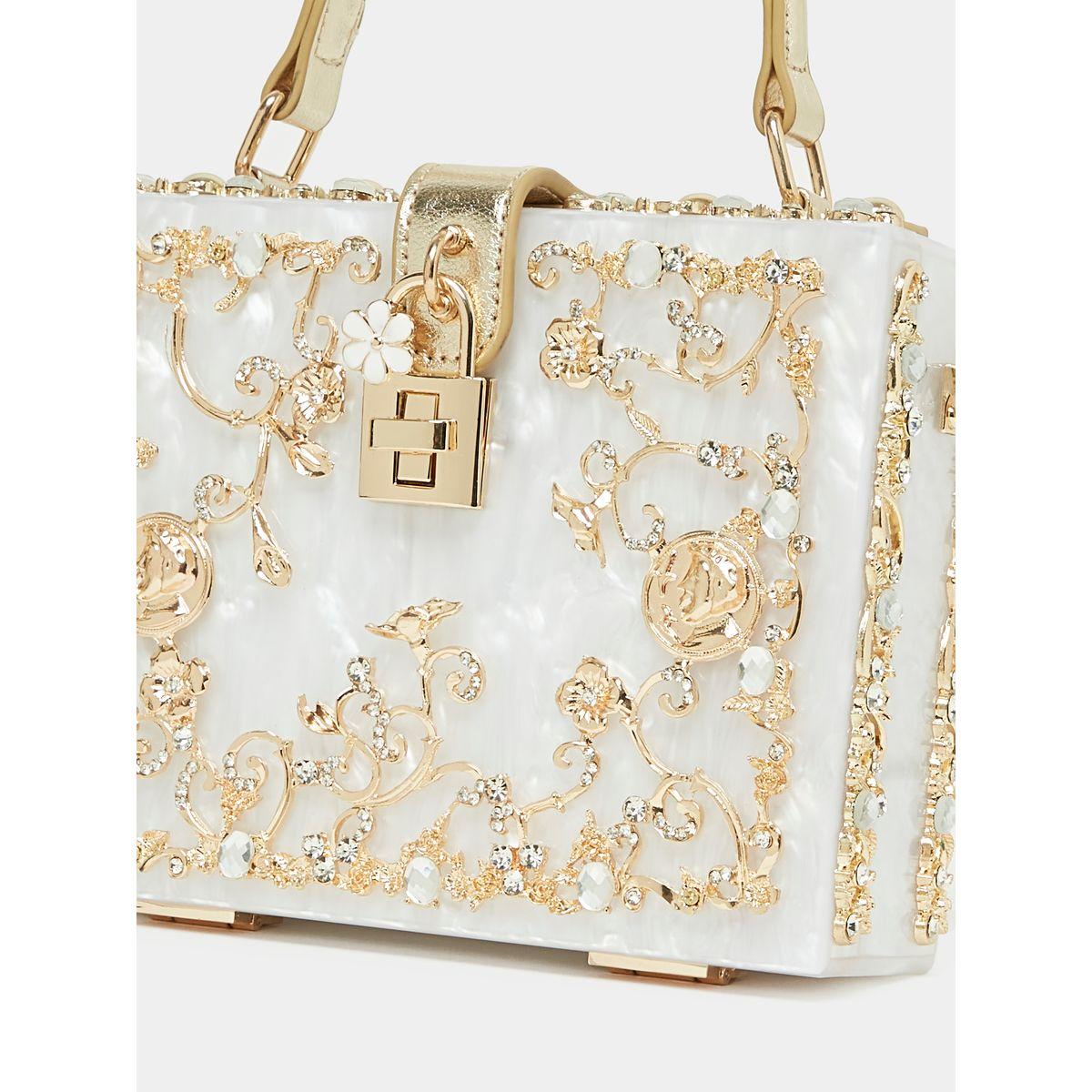 Styli Metal Applique Detail Handbag with Detachable Strap-women-bagsandwallets-handbags-image-4