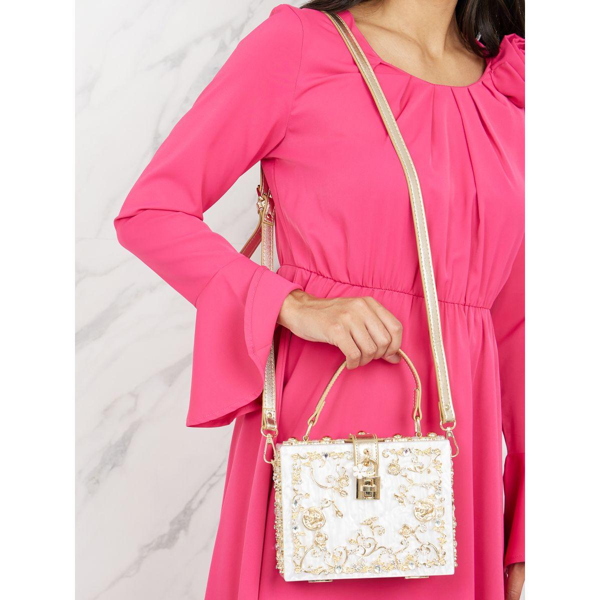 Styli Metal Applique Detail Handbag with Detachable Strap-women-bagsandwallets-handbags-image-5