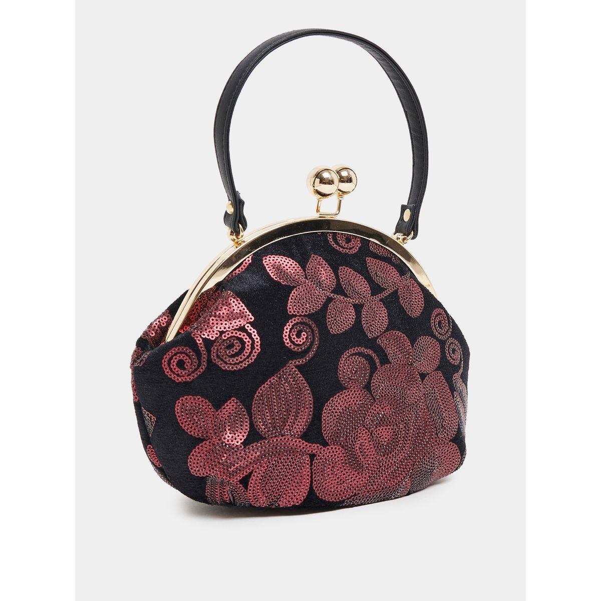Styli Sequin Embellished Push Lock Handbag-women-bagsandwallets-handbags-image-1