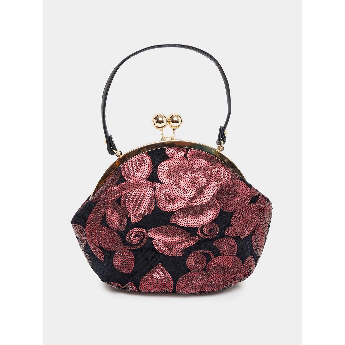 Styli Sequin Embellished Push Lock Handbag-women-bagsandwallets-handbags-image-2
