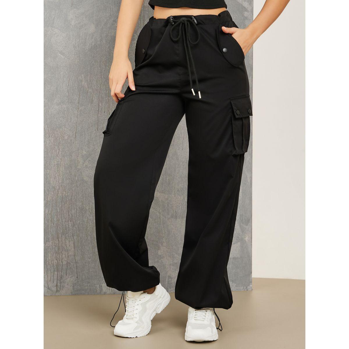 Styli Pocket Detail Cargo Pants with Toggle Drawstring-women-clothing-bottoms-trousers-image-1