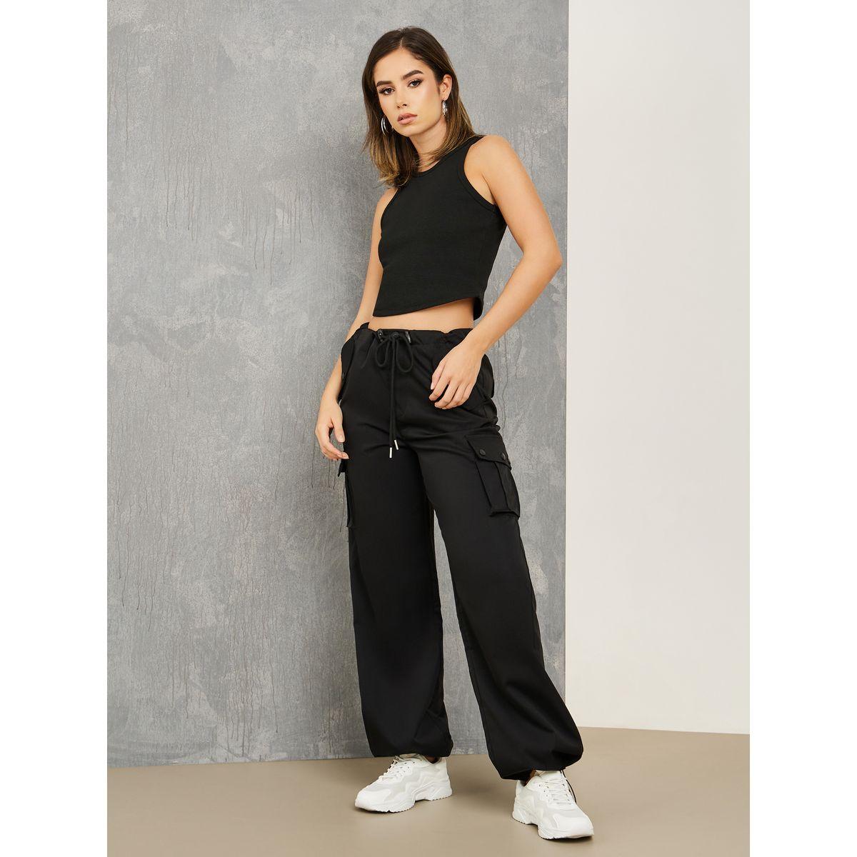 Styli Pocket Detail Cargo Pants with Toggle Drawstring-women-clothing-bottoms-trousers-image-2