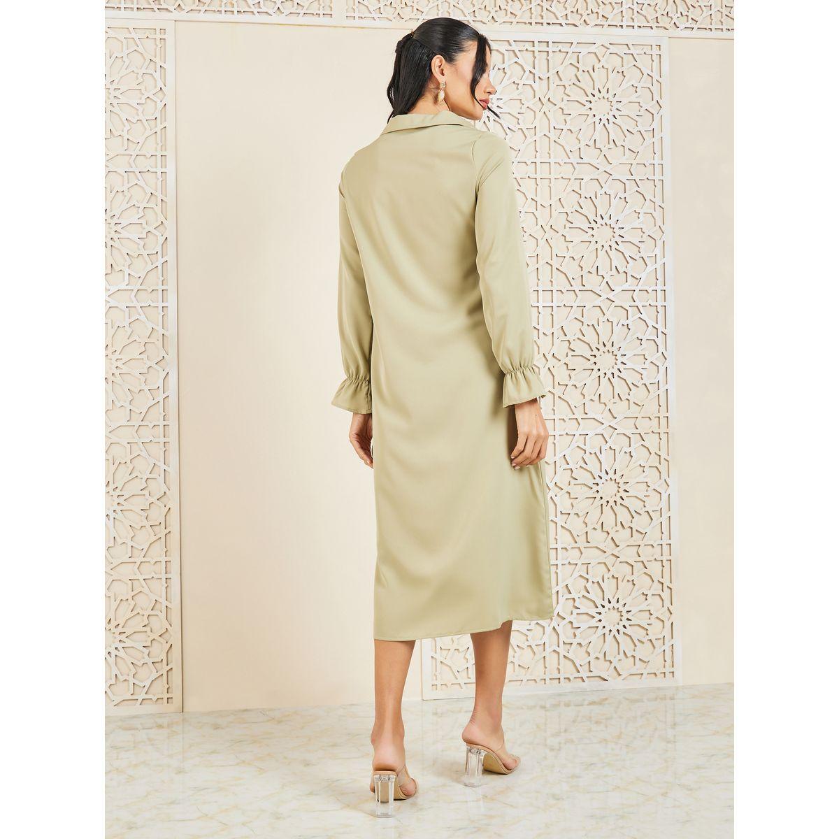 فستان ميدي بياقة وتفاصيل دانتيل-women-clothing-dresses-image-4