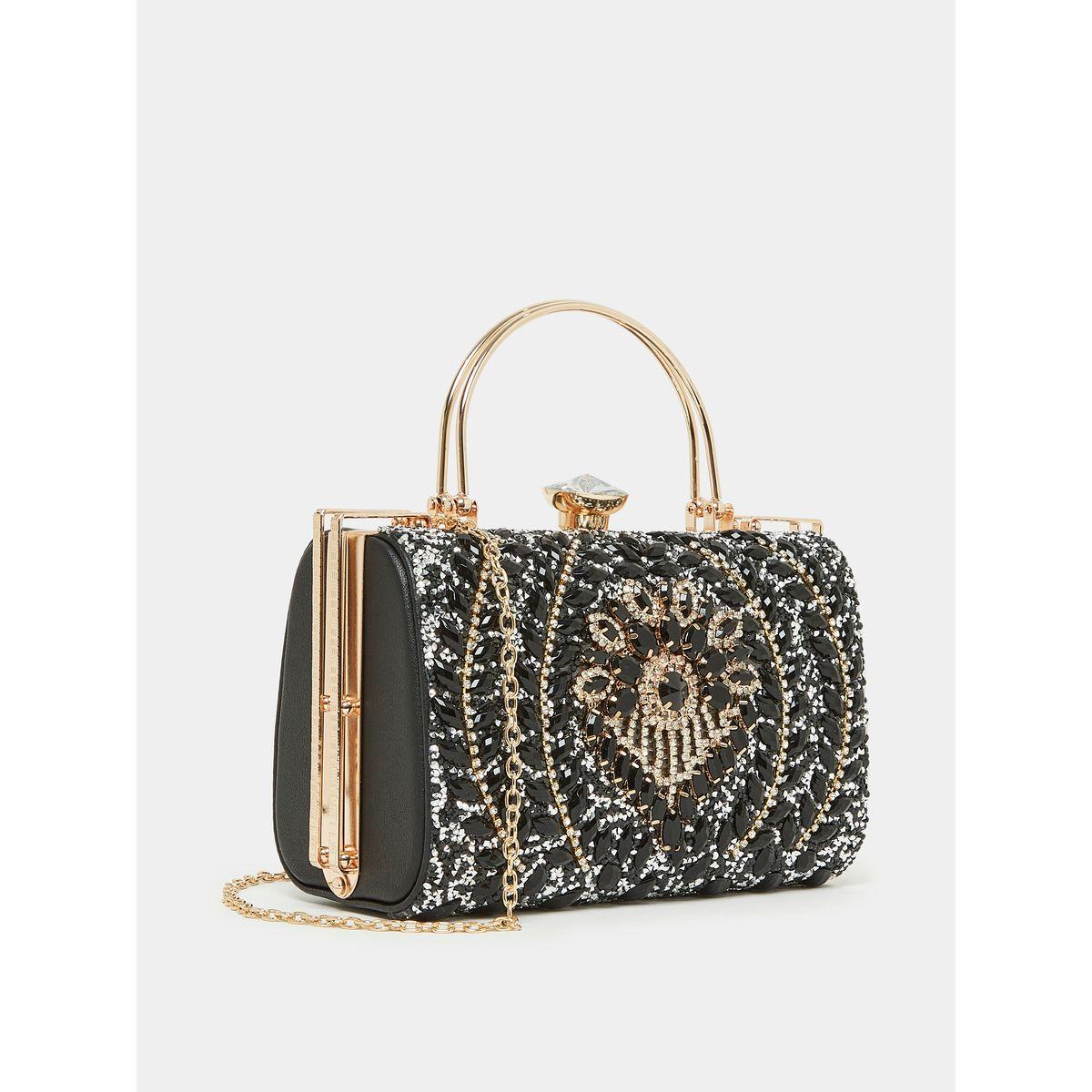 Styli Stone Embellished Clutch Bag-women-bagsandwallets-handbags-image-1