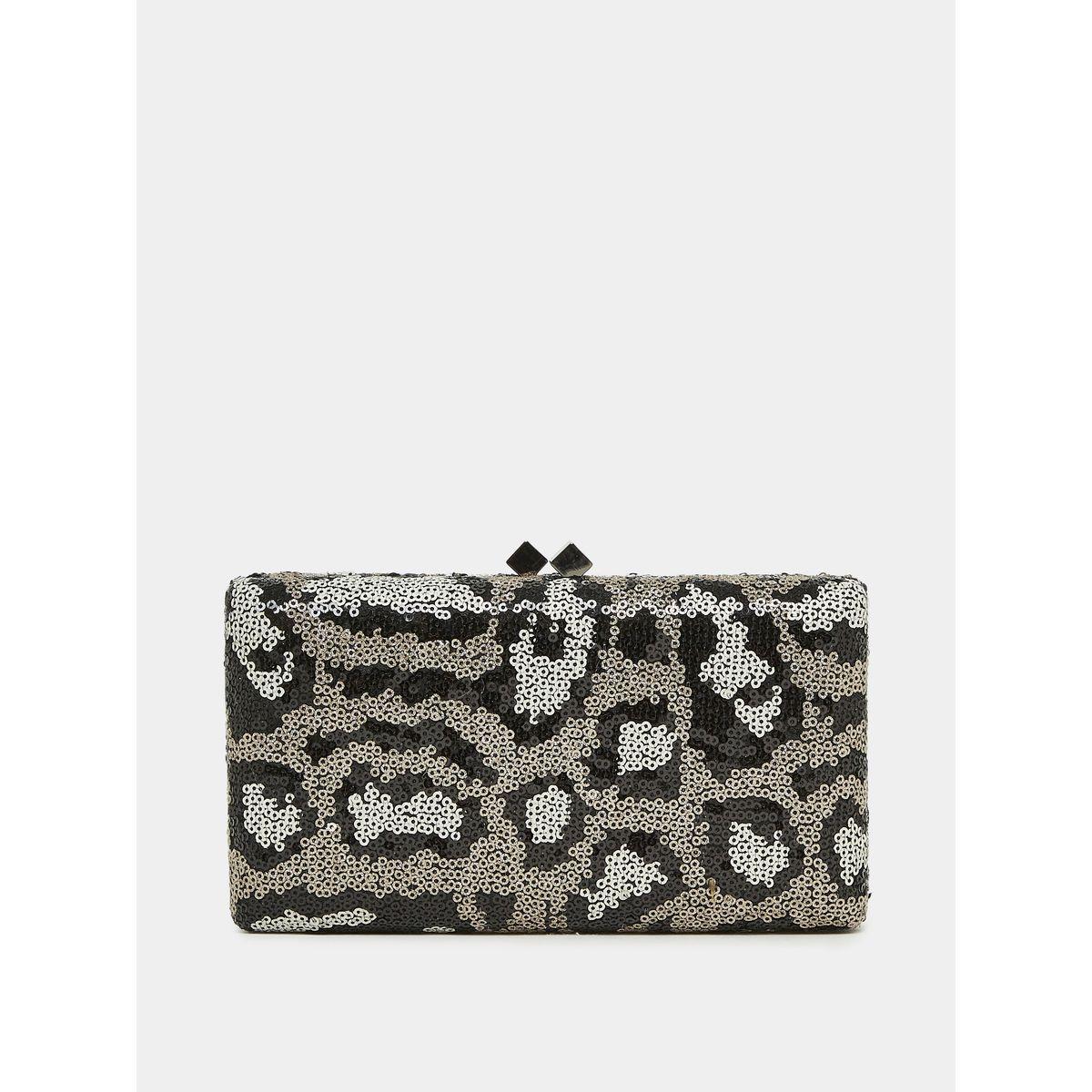 Styli Sequin Snake Texture Clutch Bag with Chain Strap-women-bagsandwallets-handbags-image-3