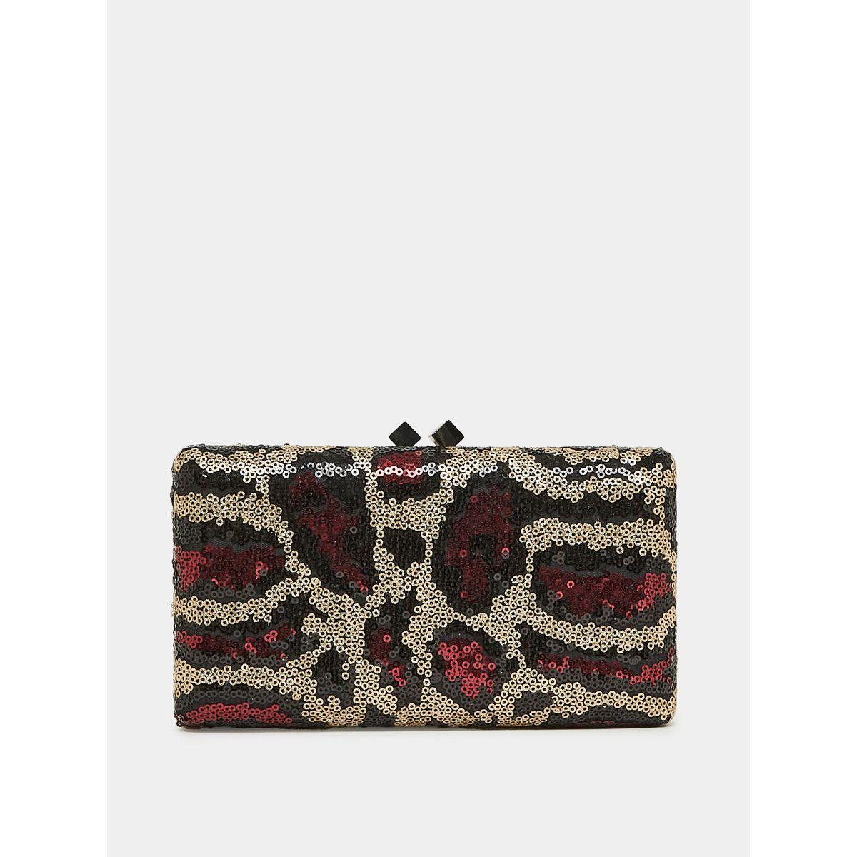 Styli Sequin Snake Texture Clutch Bag with Chain Strap-women-bagsandwallets-handbags-image-3