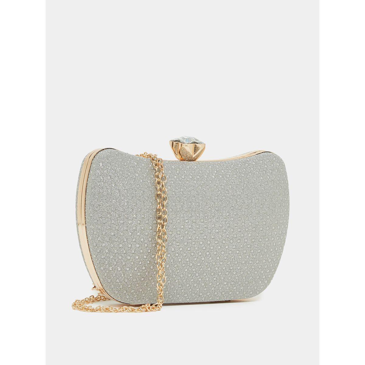 Styli Glitter Fabric Clutch Bag with Detachable Strap-women-bagsandwallets-handbags-image-1