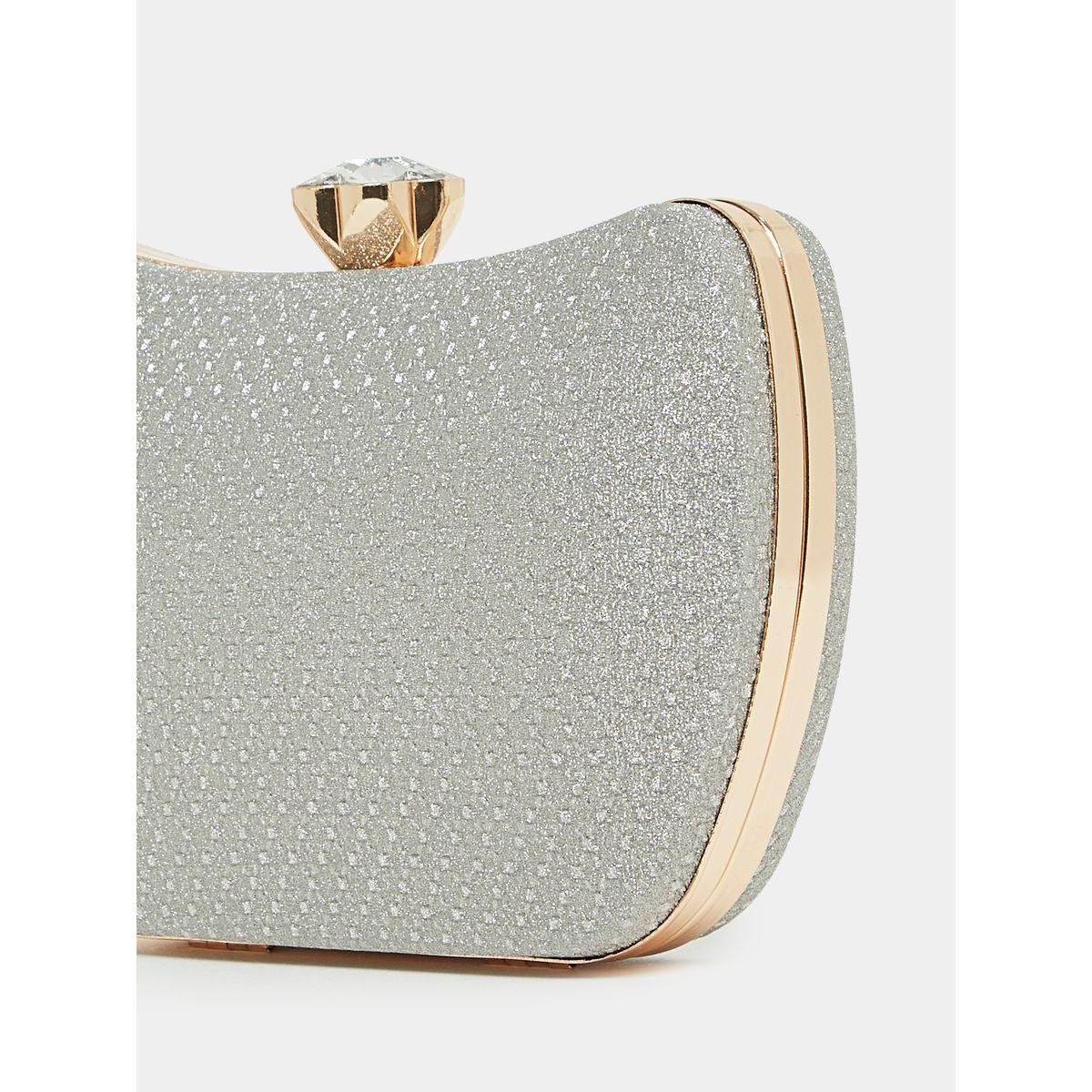 Styli Glitter Fabric Clutch Bag with Detachable Strap-women-bagsandwallets-handbags-image-2