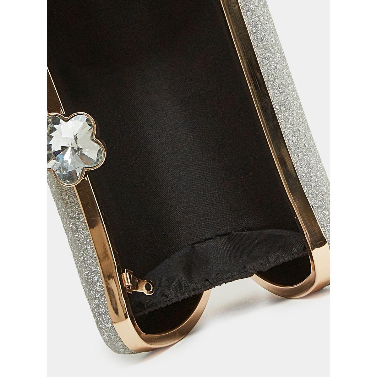 Styli Glitter Fabric Clutch Bag with Detachable Strap-women-bagsandwallets-handbags-image-4