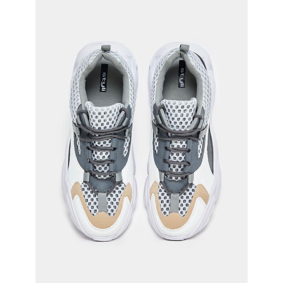 Styli Breathable Lace Up Chunky Sole Sneakers-men-shoes-sneakers-image-5