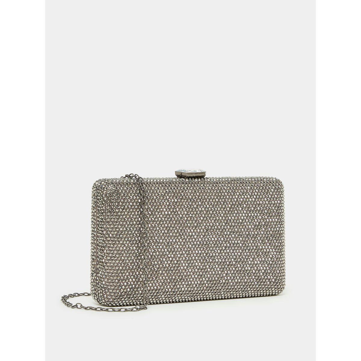Styli Embellished Clutch Bag with Chain Strap-women-bagsandwallets-handbags-image-1