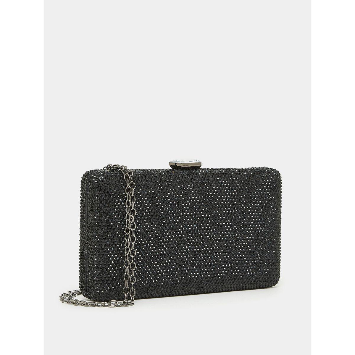 Styli Embellished Clutch Bag with Chain Strap-women-bagsandwallets-handbags-image-1