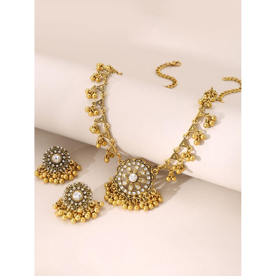 Styli Ball Drop Earrings & Necklace Jewelry Set-women-watchesandjewellery-jewellery-jewellerysets-image-2