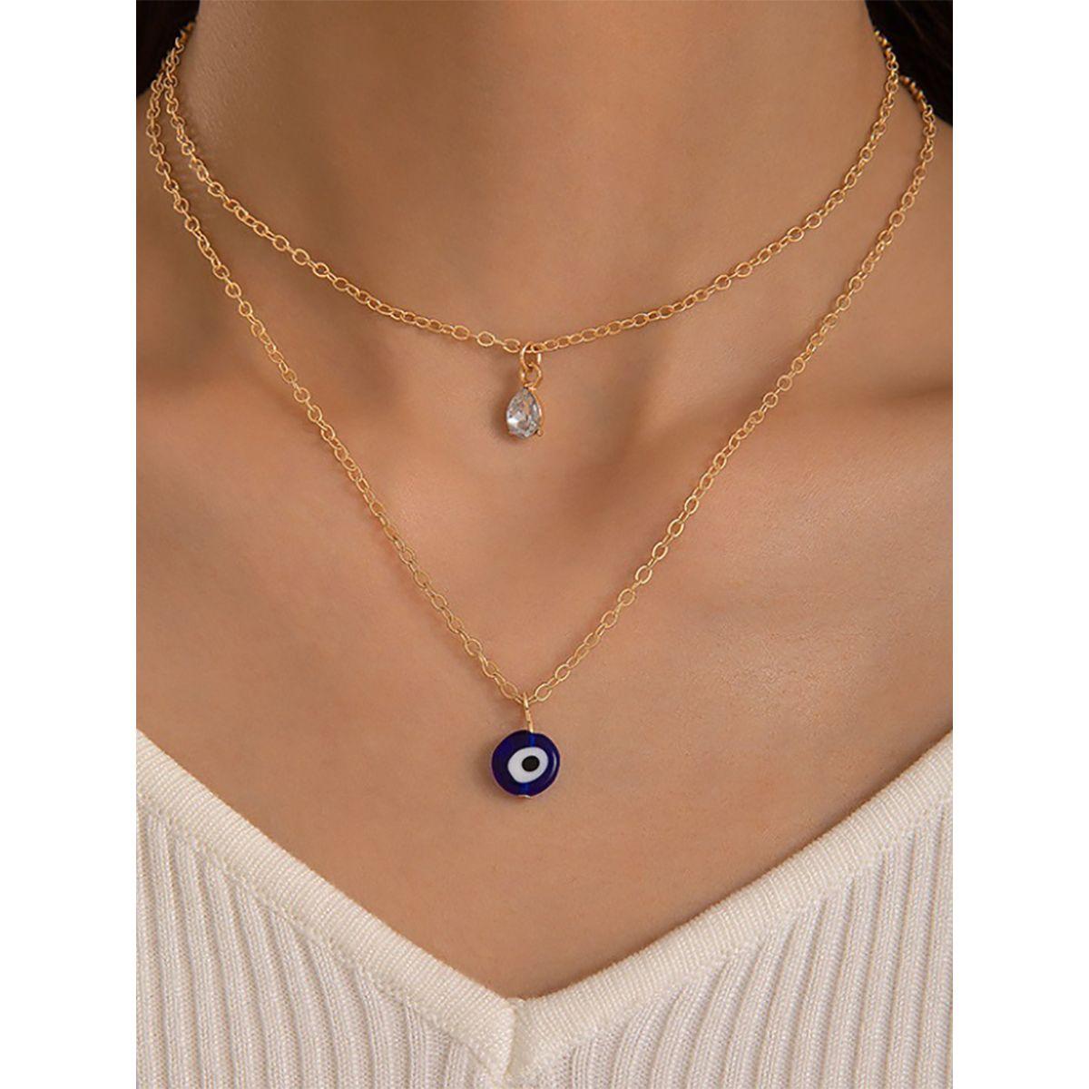 Styli Eye Design Layered Necklace-women-watchesandjewellery-jewellery-necklacesandpendants-image-3