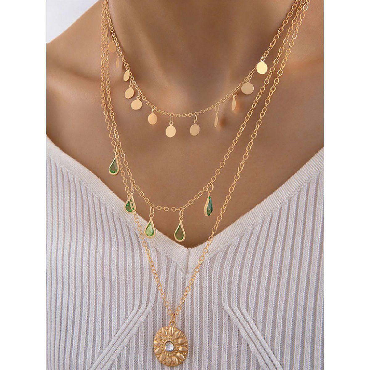 Styli Coin Drop Layered Necklace-women-watchesandjewellery-jewellery-necklacesandpendants-image-3