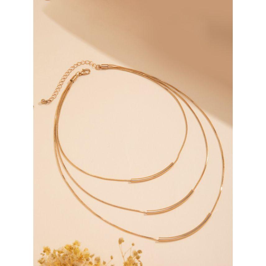 Styli Bar Detail Layered Necklace-women-watchesandjewellery-jewellery-necklacesandpendants-image-2