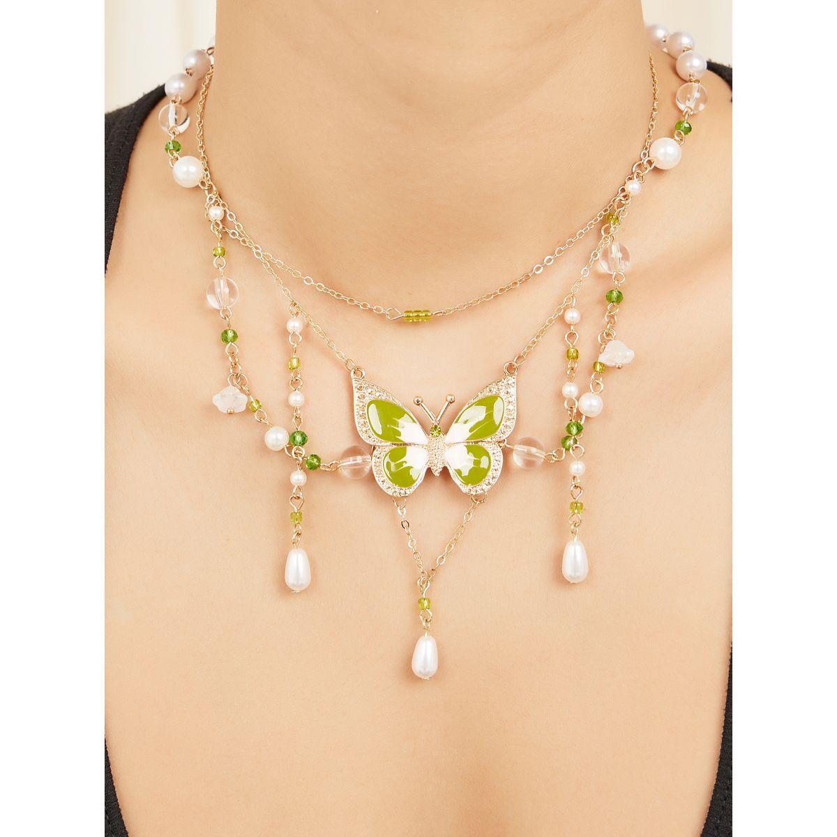 Styli Butterfly Layered Necklace-women-watchesandjewellery-jewellery-necklacesandpendants-image-1