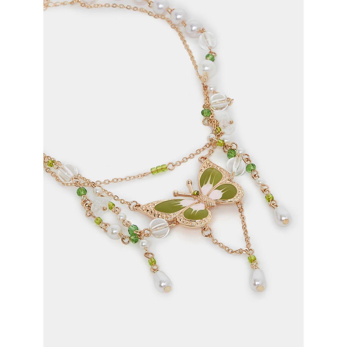 Styli Butterfly Layered Necklace-women-watchesandjewellery-jewellery-necklacesandpendants-image-2
